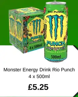 Asda Monster Energy Drink Rio Punch offer