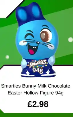 Asda Smarties Bunny Milk Chocolate Easter Hollow Figure offer