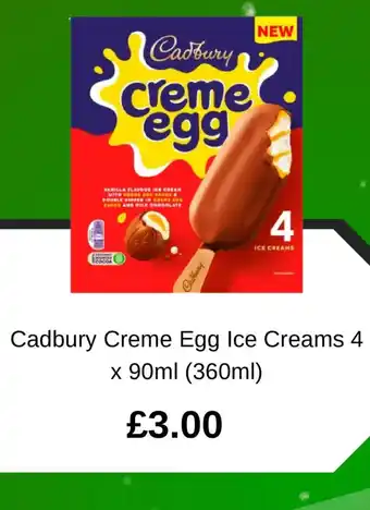 Cadbury Creme Egg Ice Creams