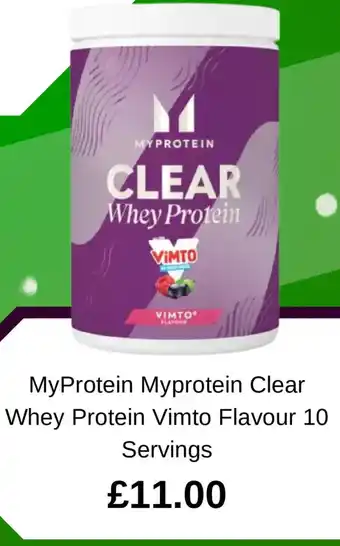 MyProtein Myprotein Clear Whey Protein Vimto Flavour 10 Servings
