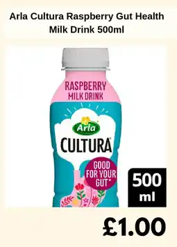 Sainsbury's Arla Cultura Raspberry Gut Health Milk Drink offer