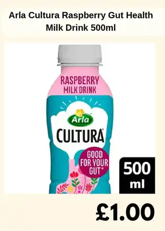 Arla Cultura Raspberry Gut Health Milk Drink