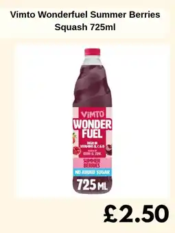 Sainsbury's Vimto Wonderfuel Summer Berries Squash offer