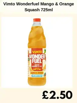 Sainsbury's Vimto Wonderfuel Mango & Orange Squash offer