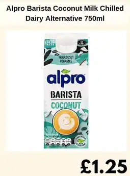 Sainsbury's Alpro Barista Coconut Milk Chilled Dairy Alternative offer