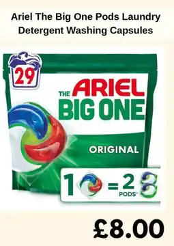 Sainsbury's Ariel The Big One Pods Laundry Detergent Washing Capsules offer