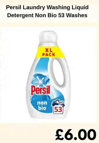 Persil Laundry Washing Liquid Detergent Non Bio 53 Washes