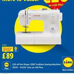 Lidl Singer 2282 Tradition Sewing Machine offer