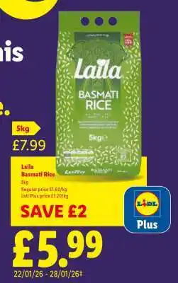 Lidl Laila Basmati Rice offer