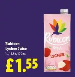 Lidl Rubicon Lychee Juice offer