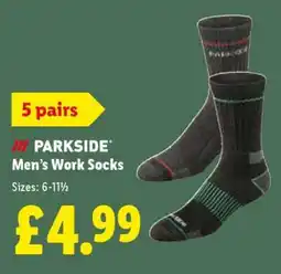 Lidl PARKSIDE Men's Work Socks offer