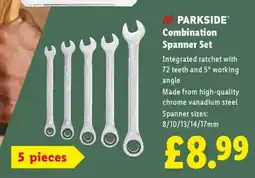 Lidl PARKSIDE Combination Spanner Set offer