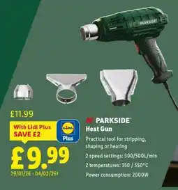 Lidl Parkside Heat Gun offer