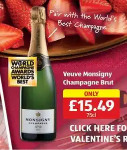 Aldi Veuve Monsigny Champagne Brut offer