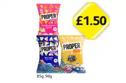 Londis Proper Chips Prawn Cocktail, Sea Salt, Corn Sweet & Salty offer