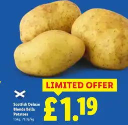 Lidl Scottish Deluxe Blonde Bella Potatoes offer