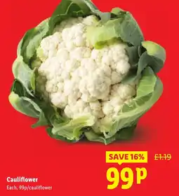 Lidl Cauliflower offer