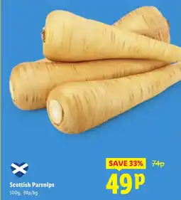 Lidl Scottish Parsnips offer
