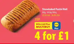 Lidl Stonebaked Panini Roll offer
