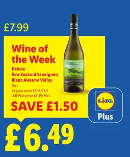 Lidl Deluxe New Zealand Sauvignon Blanc Awatere Valley offer