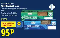 Lidl Donald & Sons Mini Haggis Chubbs offer