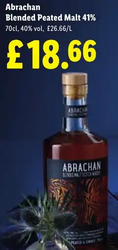 Lidl Abrachan Blended Peated Malt 41% offer