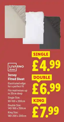 Lidl Jersey Fitted Sheet offer