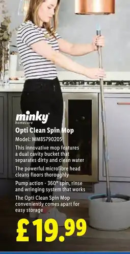 Lidl Opti Clean Spin Mop offer