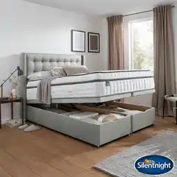 Costco Silentnight Full Ottoman Divan Base with Bloomsbury Headboard in 4 Colours & 3 Sizes offer