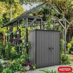 Costco Keter Cortina Alto 4ft 6 x 2ft 4 (1.4 x 0.7m) 1,415 Litre Vertical Storage Shed with Shelves offer