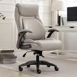 Costco La-Z-Boy Air Lumbar Manager's Office Chair with Flip Up Arms, Beige offer
