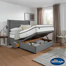 Costco Silentnight Velvet Ottoman Divan Base with Bloomsbury Headboard in 2 Colours & 3 Sizes offer
