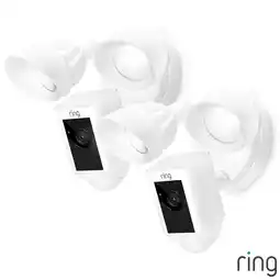 Costco Ring Hardwired Floodlight Cam Plus in White - 2 Pack offer