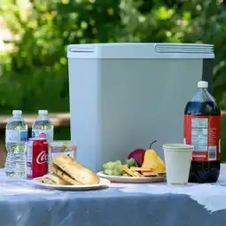 Costco Koolatron 12V Electric Cooler 17L, Cool/Warm Box with Adjustable Strap in Grey offer
