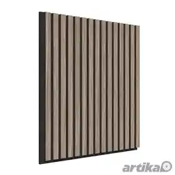 Costco Artika Sonolok Acoustic Wall Panel Set in Walnut & Black, 4 Pack offer
