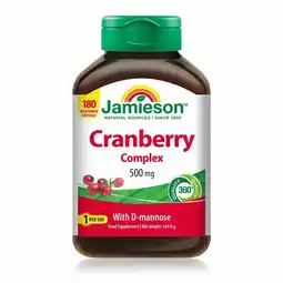 Costco Jamieson Cranberry Capsules, 180 Count offer