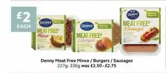 SuperValu Denny Meat Free Mince Burgers Sausages offer