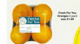 SuperValu Fresh For You Oranges 4 Pack offer