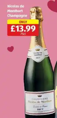 Aldi Nicolas de Montbart Champagne offer