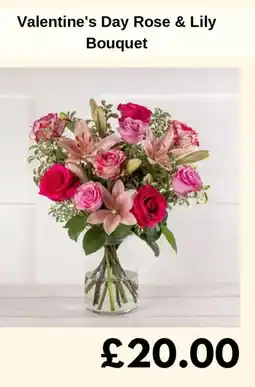 Sainsbury's Valentine's Day Rose & Lily Bouquet offer