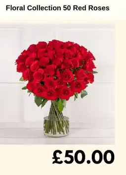 Sainsbury's Floral Collection 50 Red Roses offer