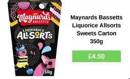 Morrisons Maynards Bassetts Liquorice Allsorts Sweets Carton offer