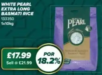 White pearl extra long basmati rice
