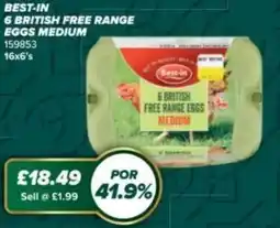 Bestway Best-in 6 british free range eggs medium offer