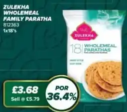Bestway Zulekha wholemeal family paratha offer