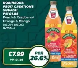 Bestway Robinsons fruit creations squash offer
