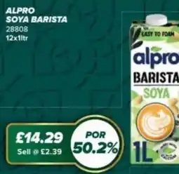 Bestway Alpro soya barista offer