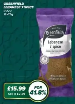 Bestway Greenfield lebanese 7 spice offer