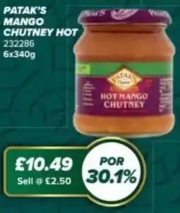Bestway Patak's mango chutney hot offer