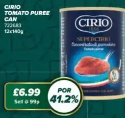 Bestway Cirio tomato puree can offer